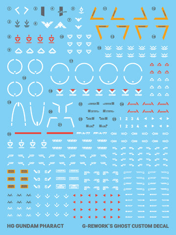 G-Rework HGWFM Gundam Pharact Decals