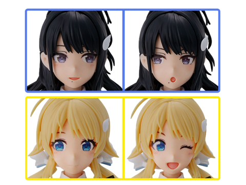 30MS x THE iDOLM@STER - Option Hairstyle & Face Parts Set (Kazano Hiori x Hachimiya Meguru)