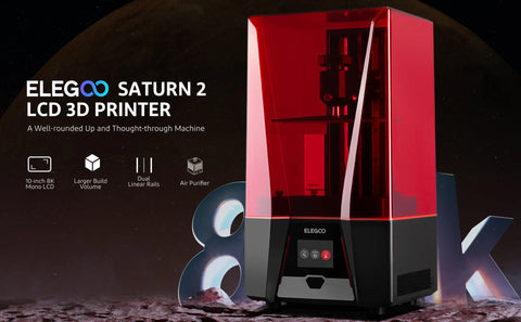 Elegoo Saturn 2 with 10 inch 8k Mono LCD 3D Printer