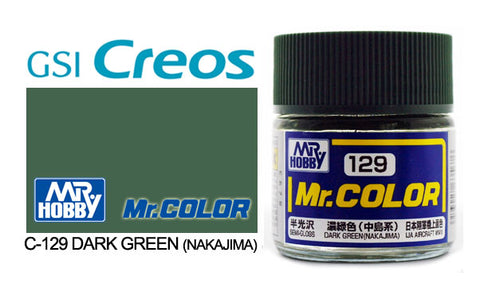 Mr. Color C129 Semi-Gloss Dark Green (Nakajima) 10ml