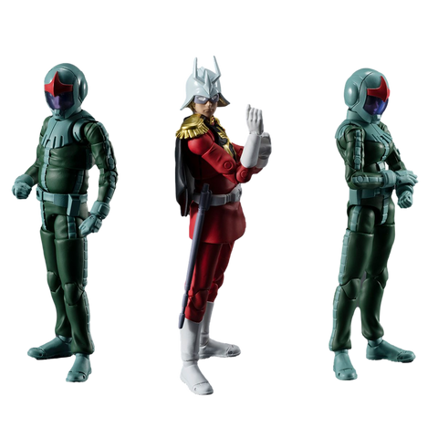 G.M.G. Mobile Suit Gundam Principality of Zeon Infantry Soldier & Char Aznable Figure Set