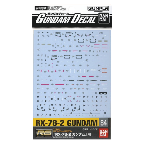 GD-84 RG RX-78-2 Gundam Decal